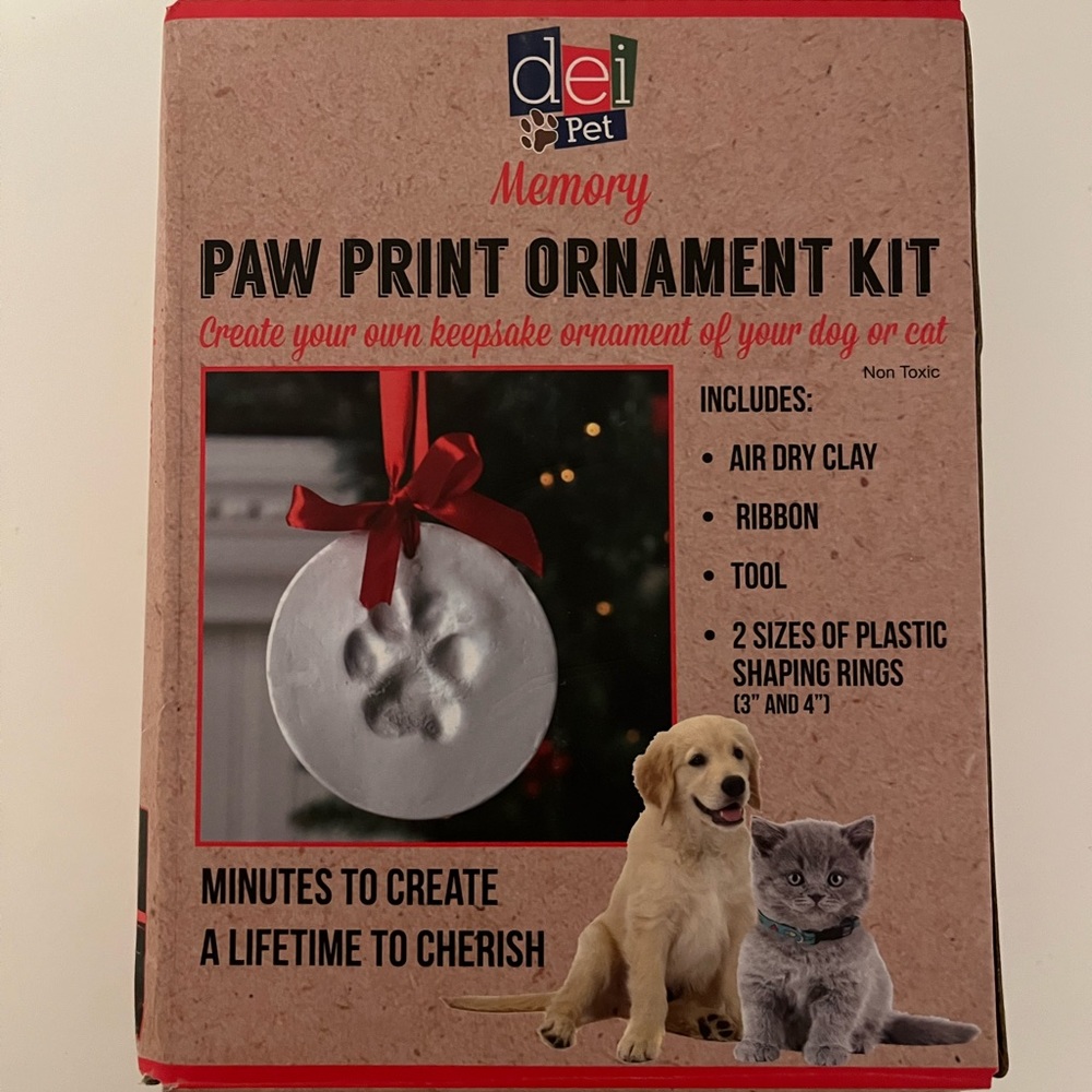 🐾paw print ornament kit